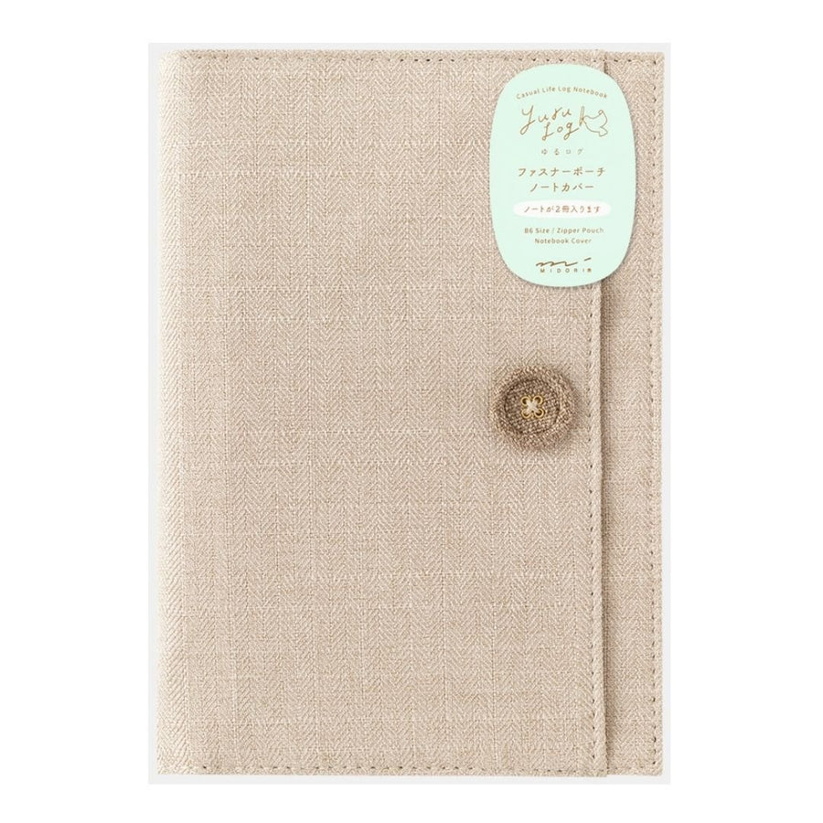 Yuru Log Notebook Cloth Cover B6 Beige - Under the Rowan Trees