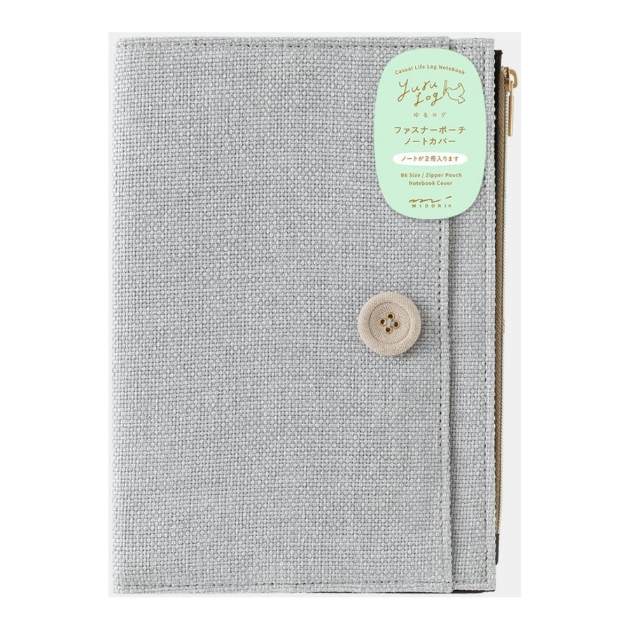 Yuru Log Notebook Cloth Cover B6 Grey - 