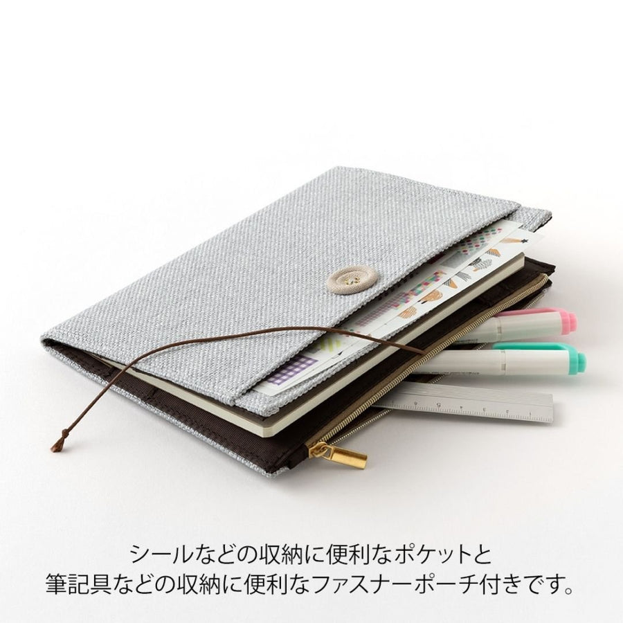 Yuru Log Notebook Cloth Cover B6 Grey - 