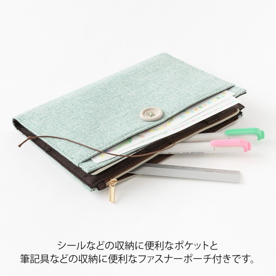 Yuru Log Notebook Cloth Cover B6 Light Blue - Under the Rowan Trees