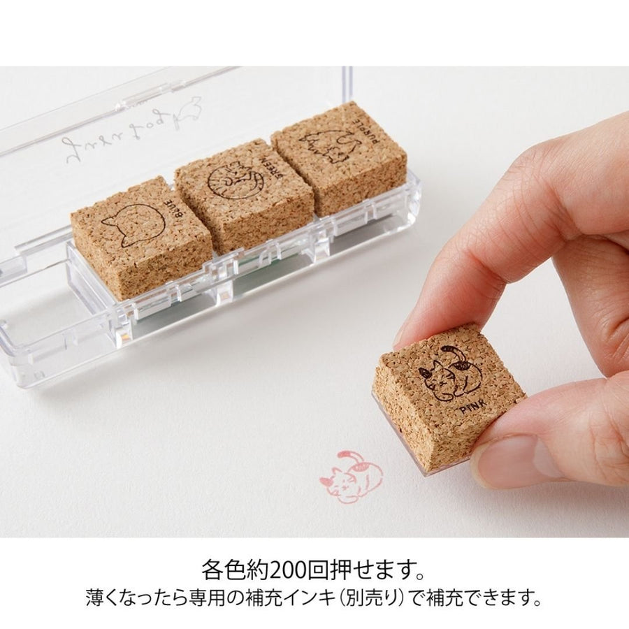 Yuru Log Pre - Inked Stamps - Animal Poses