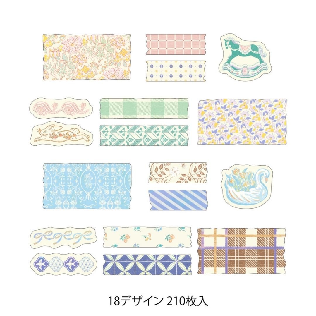 Yuru Log Roll Stickers - Antique - Midori