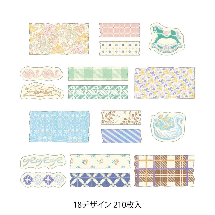 Yuru Log Roll Stickers - Antique - Midori