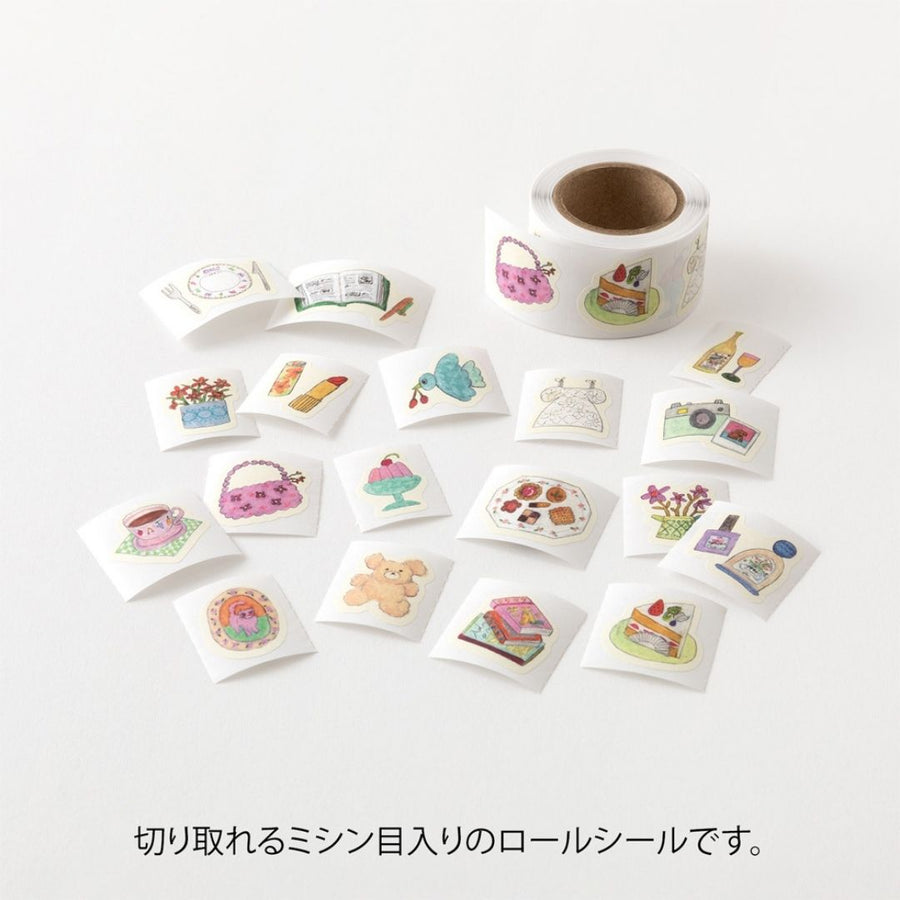 Yuru Log Roll Stickers - Motifs - Midori