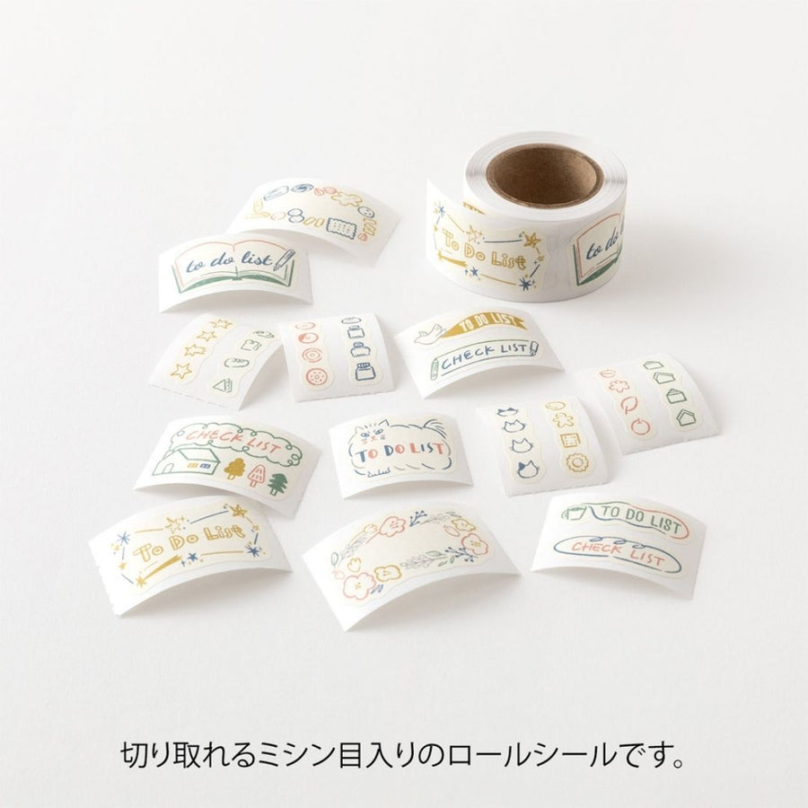 Yuru Log Roll Stickers - Numbers - Midori