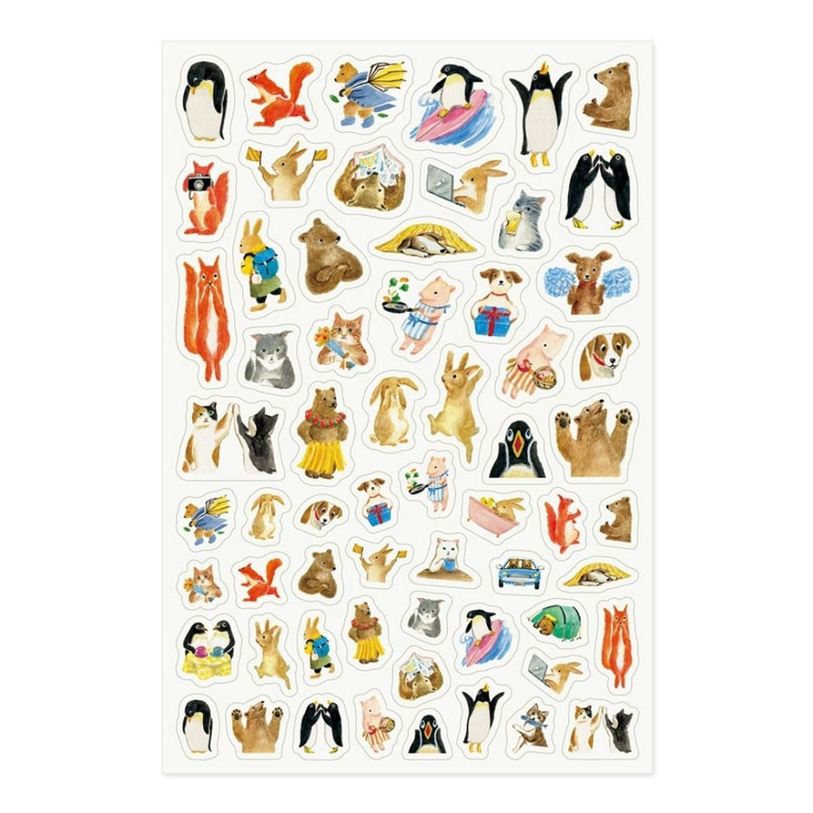 Yuru Log Sticker Sheet - Animal - Under the Rowan Trees