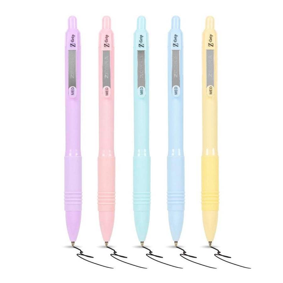 Z-Grip Smooth Pastel Ballpoint Pens with Black Ink - Zebra