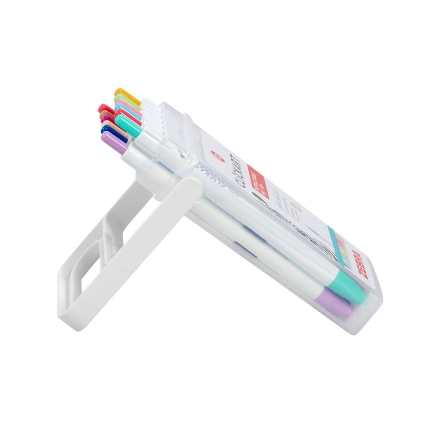 Zebra Clickart Retractable Pens - 12 Light Colours - Zebra