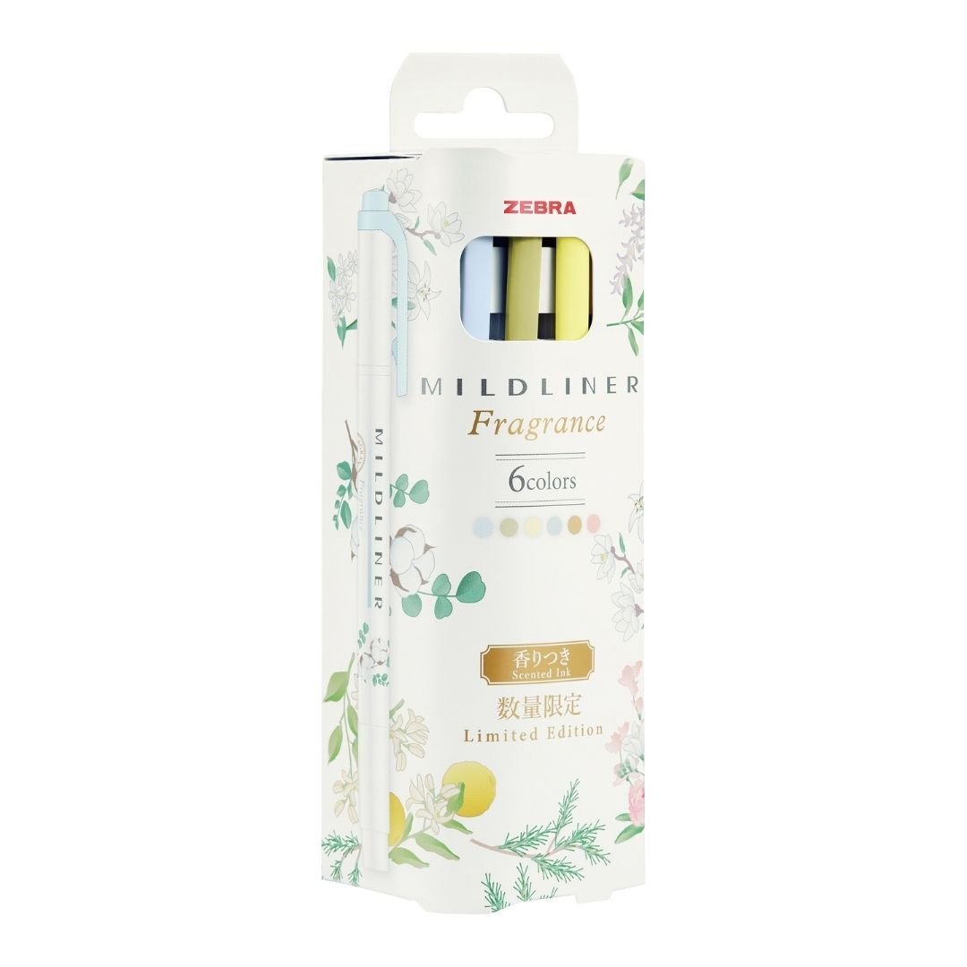 Zebra Mildliner Fragrance Duo-Tip Pens - Set of 6 - Zebra