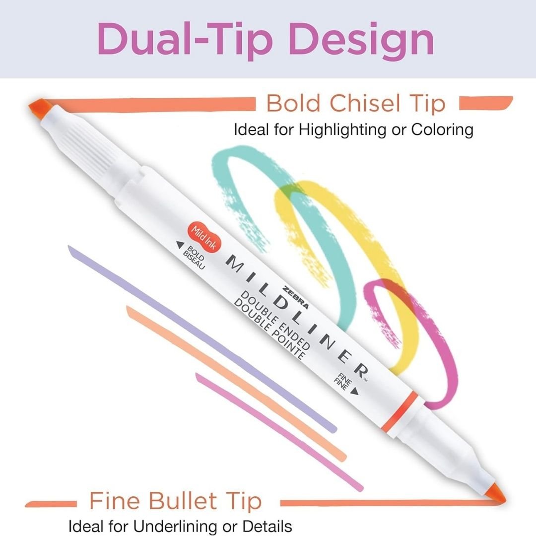 Zebra Mildliner Gentle and Neutral Set 10 Pack - Zebra