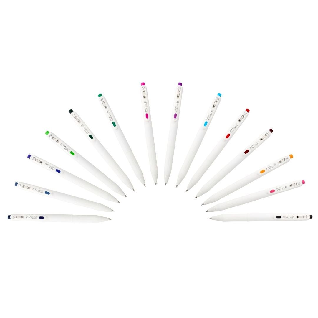 Zebra Sarasa r 0.4mm Retractable Gel Pens - Black - Zebra