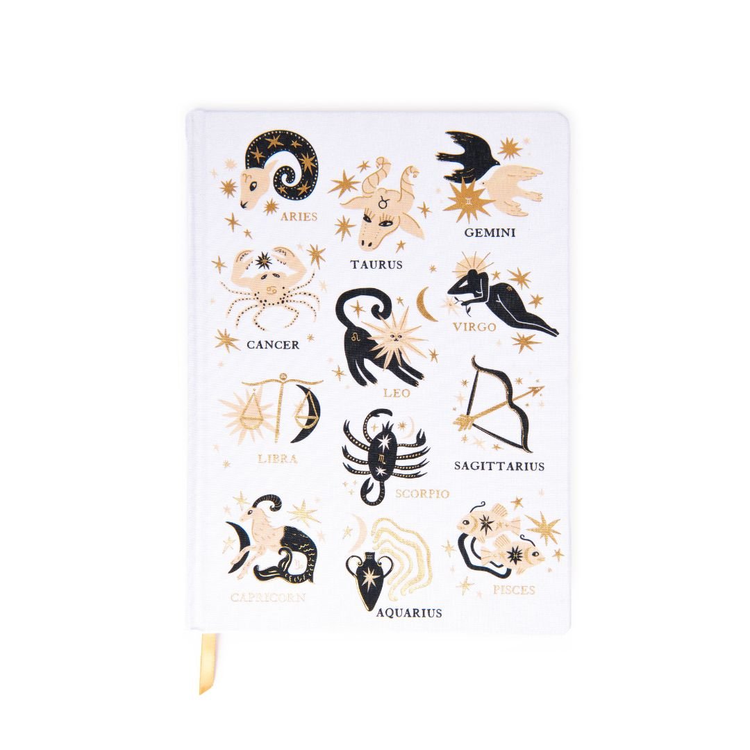 Zodiac Bookcloth Jumbo Journal - Designworks Collective - Under the Rowan Trees