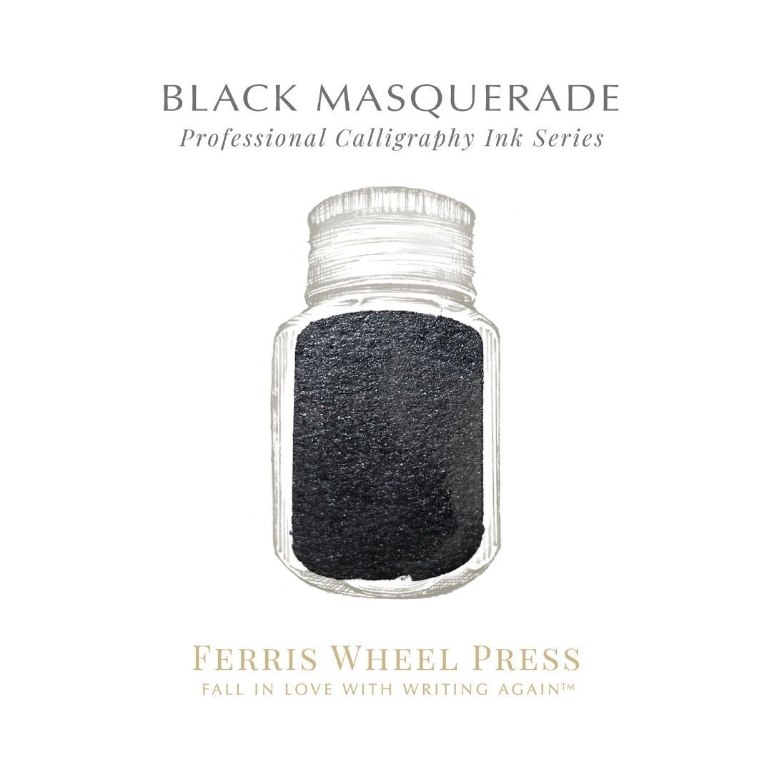 28ml Calligraphy Ink Black Masquerade - Ferris Wheel Press - Under the Rowan Trees