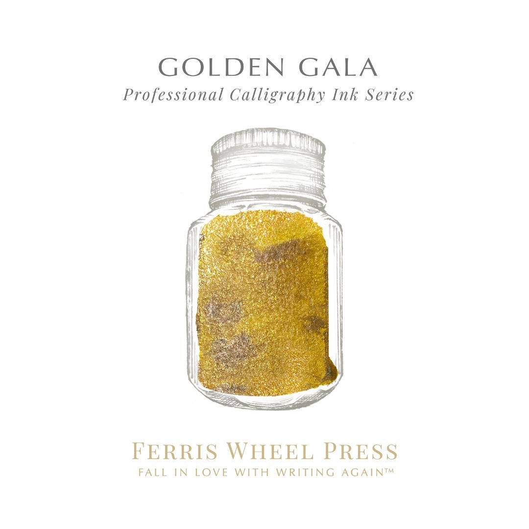 28ml Calligraphy Ink Golden Gala - Ferris Wheel Press - Calligraphy Inks - Under the Rowan Trees