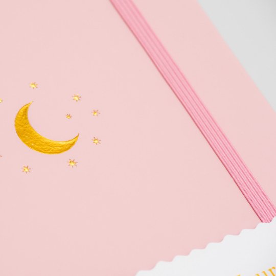 A5 Dot Grid Notebook Moon & Stars Blush Pink Yop & Tom - Yop & Tom - Under the Rowan Trees