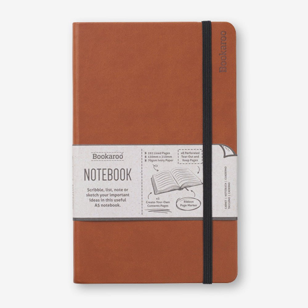 A5 Lined Notebook Brown - Bookaroo - Notebooks - Under the Rowan Trees