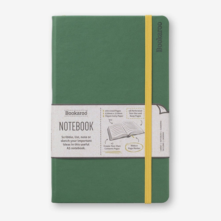 A5 Lined Notebook Forest Green - Bookaroo - Notebooks - Under the Rowan Trees
