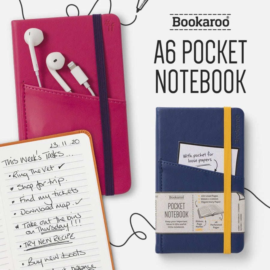 A6 Pocket Notebook Dark Red - Bookaroo - Notebooks - Under the Rowan Trees