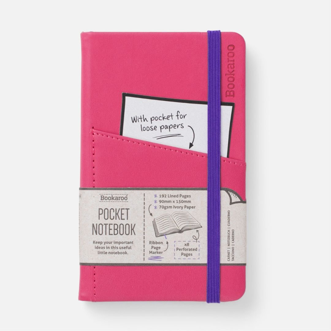 A6 Pocket Notebook Hot Pink - Bookaroo - Notebooks - Under the Rowan Trees