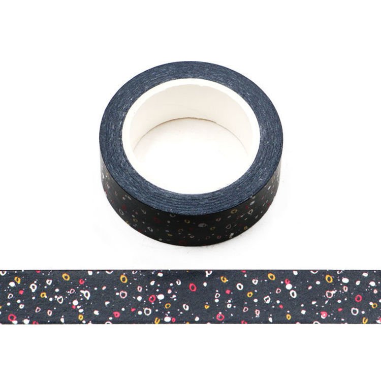 Black Patterned Washi Tape - Manzawa - Under the Rowan Trees