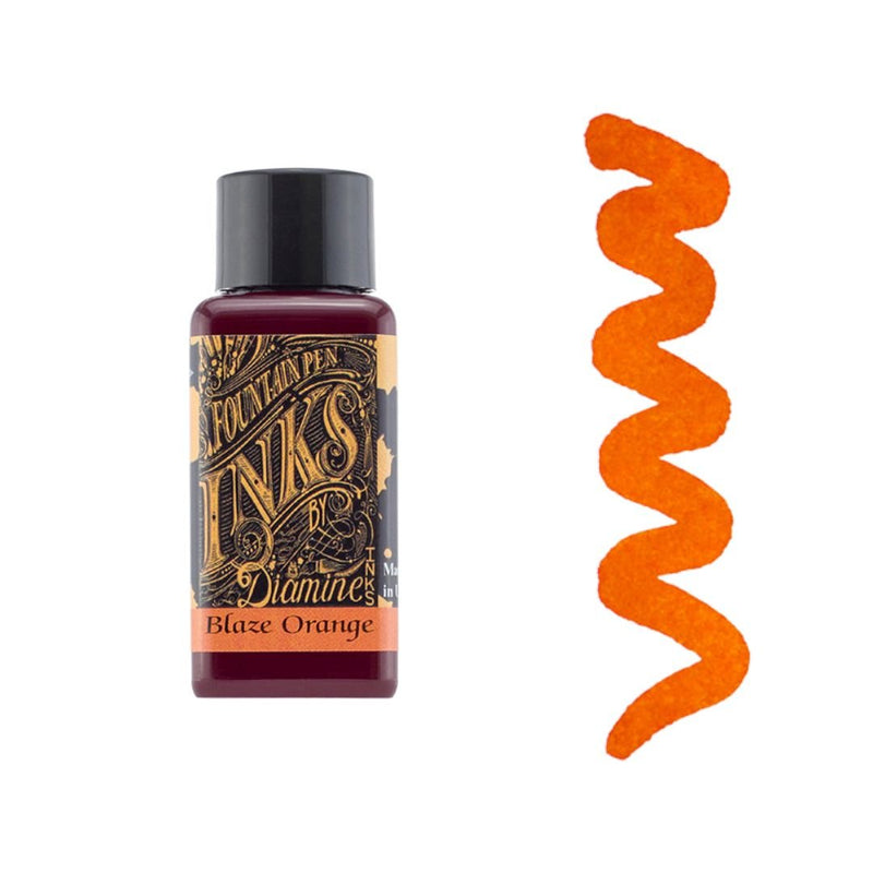 Oranges & Yellows Diamine Fountain Pen Inks 30ml-Fountain Pen Inks-Diamine-Blaze Orange