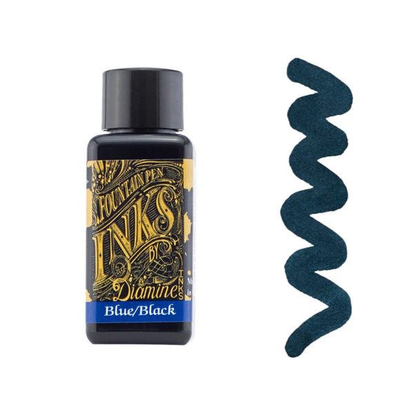 Blues Diamine Fountain Pen Inks 30ml-Fountain Pen Inks-Diamine-Blue Black