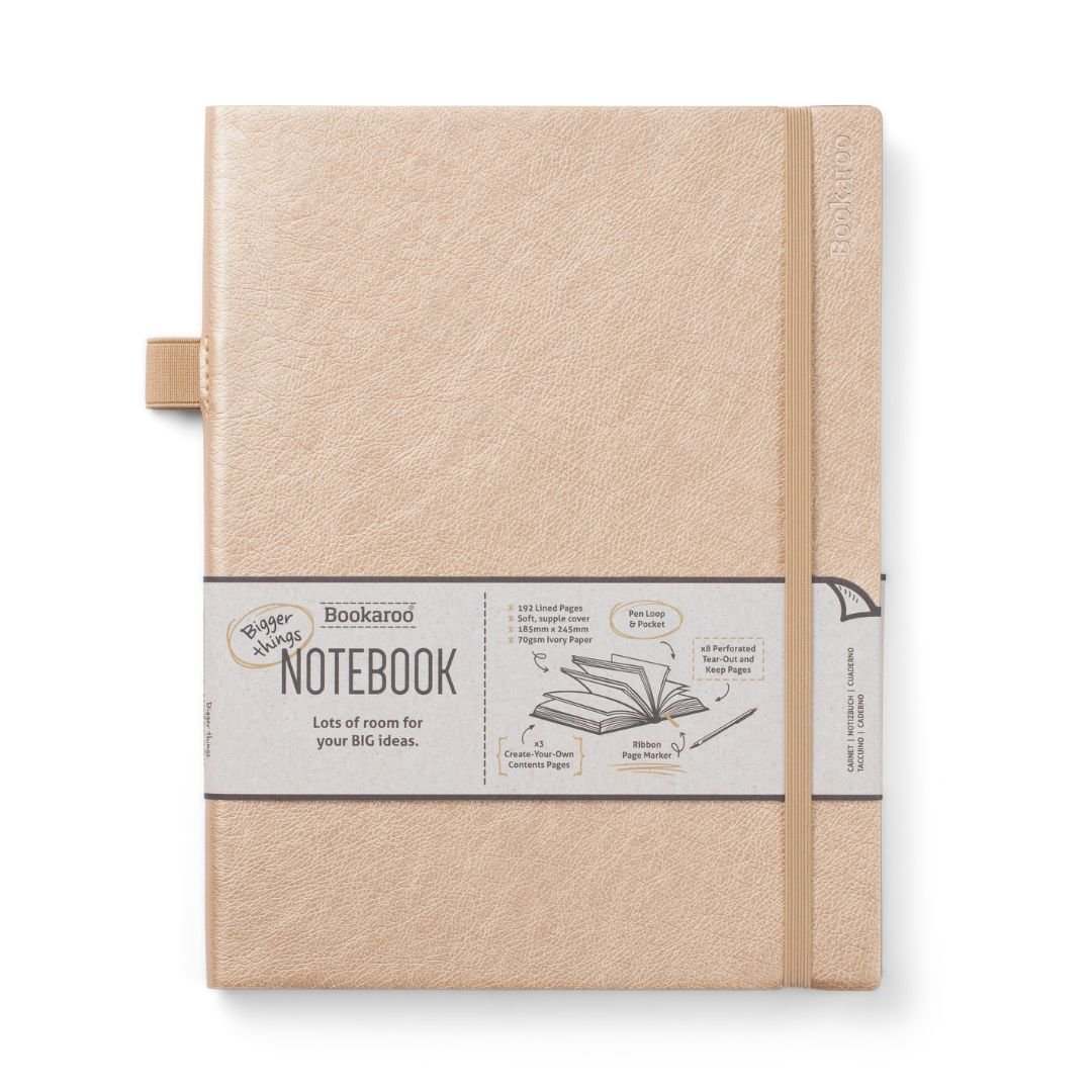 Bookaroo Bigger Things Notebook Gold - Bookaroo - Under the Rowan Trees