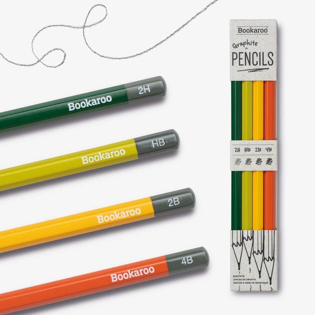 Bookaroo Graphite Pencils Greens & Oranges - Bookaroo - Pencils - Under the Rowan Trees