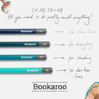 Bookaroo Graphite Pencils Greens & Oranges - Bookaroo - Under the Rowan Trees