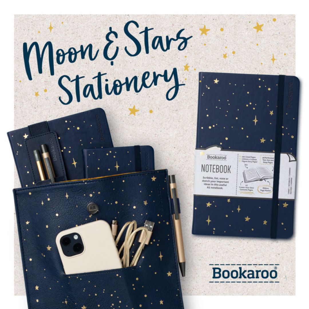 Bookaroo Storage Pouch Moon and Stars - Bookaroo - Storage - Under the Rowan Trees
