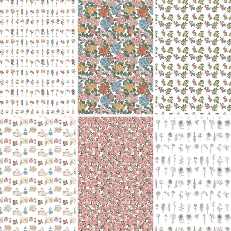 Botanics Digital Scrapbook Papers-Digital Downloads-Under the Rowan Trees-