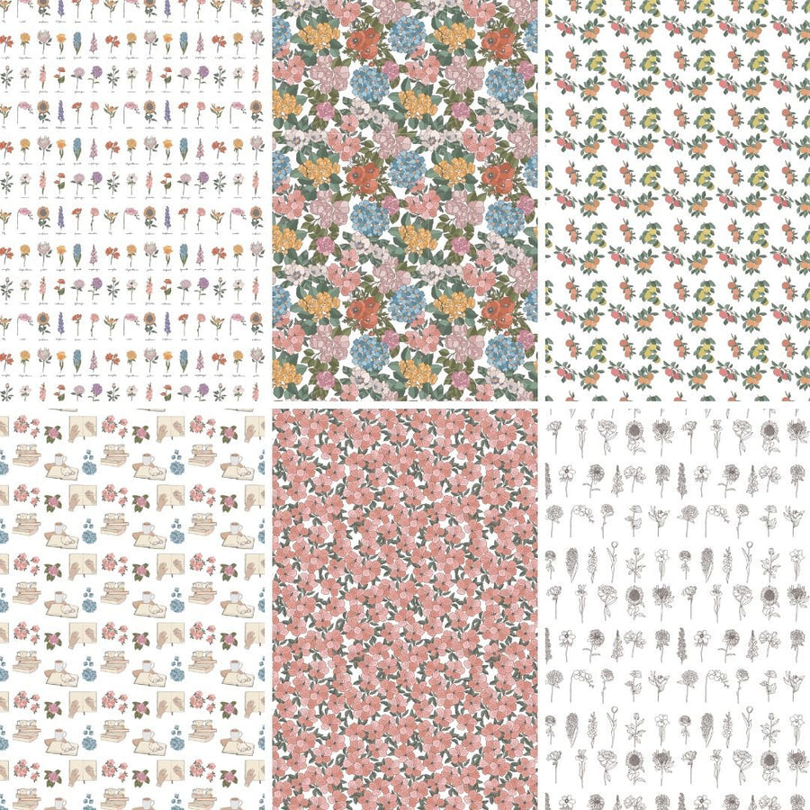 Botanics Digital Scrapbook Papers-Digital Downloads-Under the Rowan Trees-
