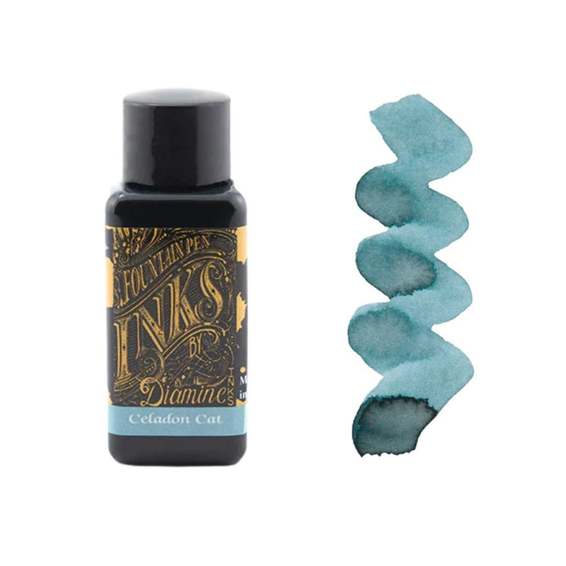 Blues Diamine Fountain Pen Inks 30ml-Fountain Pen Ink-Diamine-Celadon Cat