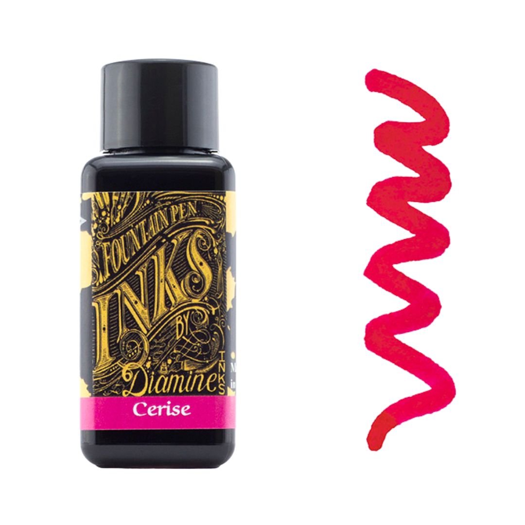 Cerise Diamine Fountain Pen Ink 30ml - Diamine - Under the Rowan Trees