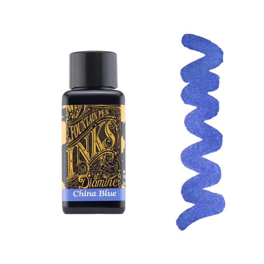China Blue Diamine Fountain Pen Ink 30ml - Diamine - Fountain Pen Inks - Under the Rowan Trees