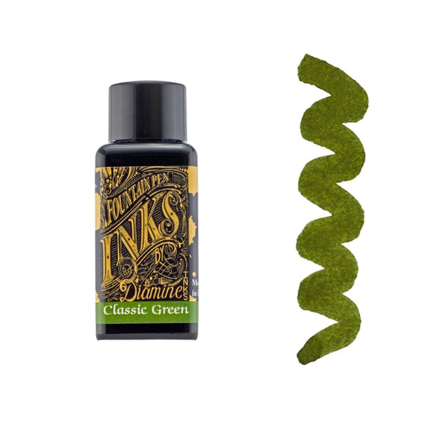 Greens Diamine Fountain Pen Inks 30ml-Fountain Pen Inks-Diamine-Classic Green