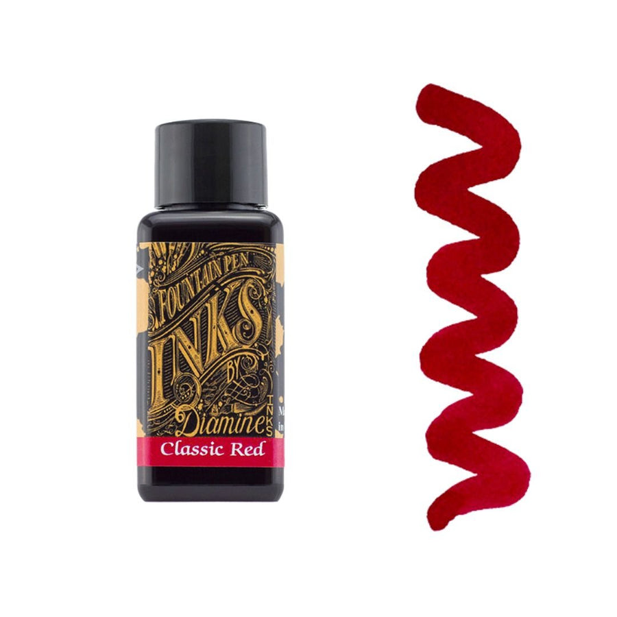 Classic Red Diamine Fountain Pen Ink 30ml - Diamine - Under the Rowan Trees