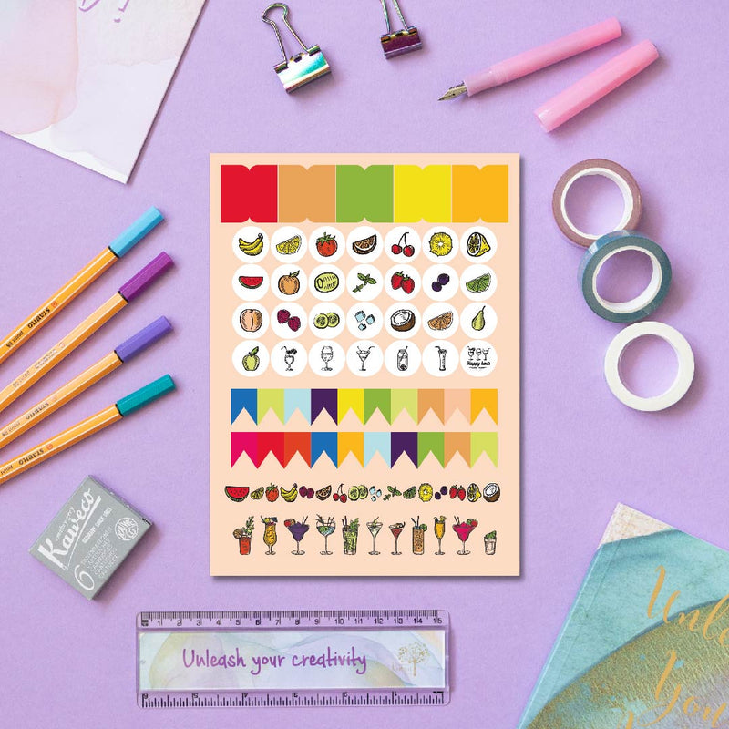 Cocktail Stickers-Stickers-Under the Rowan Trees-Journal