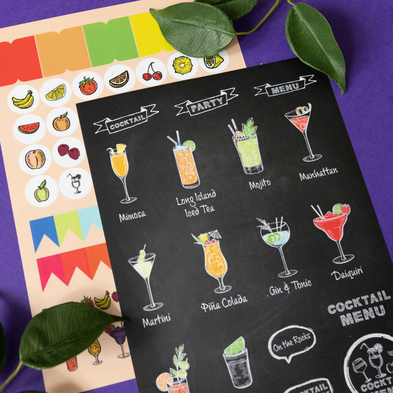 Cocktail Stickers-Stickers-Under the Rowan Trees-Illustrations