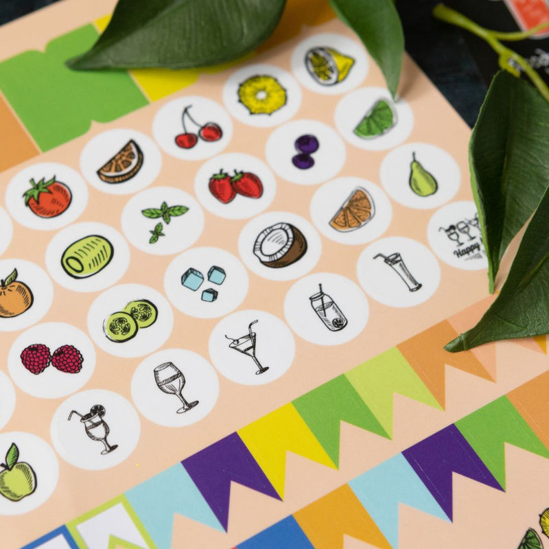 Cocktail Stickers-Stickers-Under the Rowan Trees-Illustrations