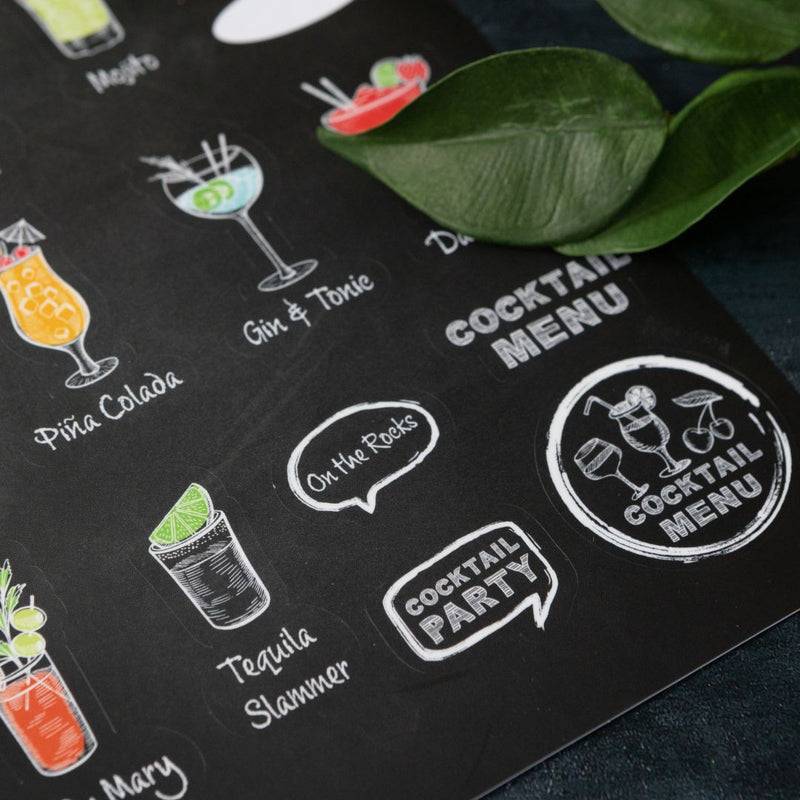 Cocktail Stickers-Stickers-Under the Rowan Trees-Illustrations