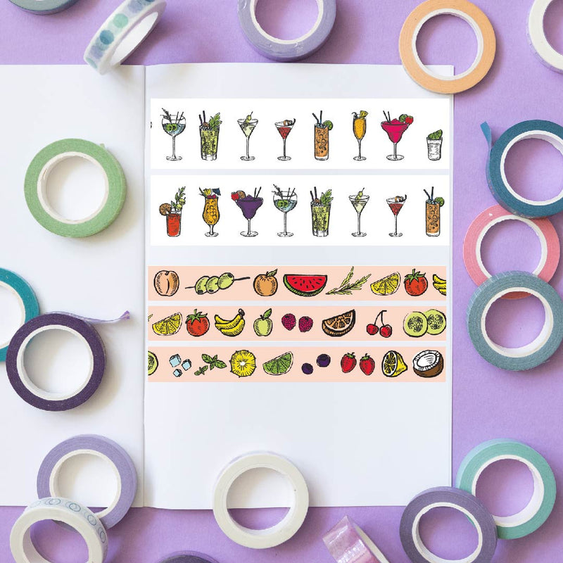 Cocktail Washi Tapes-Washi Tape-Under the Rowan Trees-