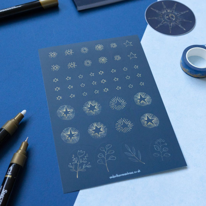 Constellations Sticker Sheets-Stickers-Under the Rowan Trees-Stars