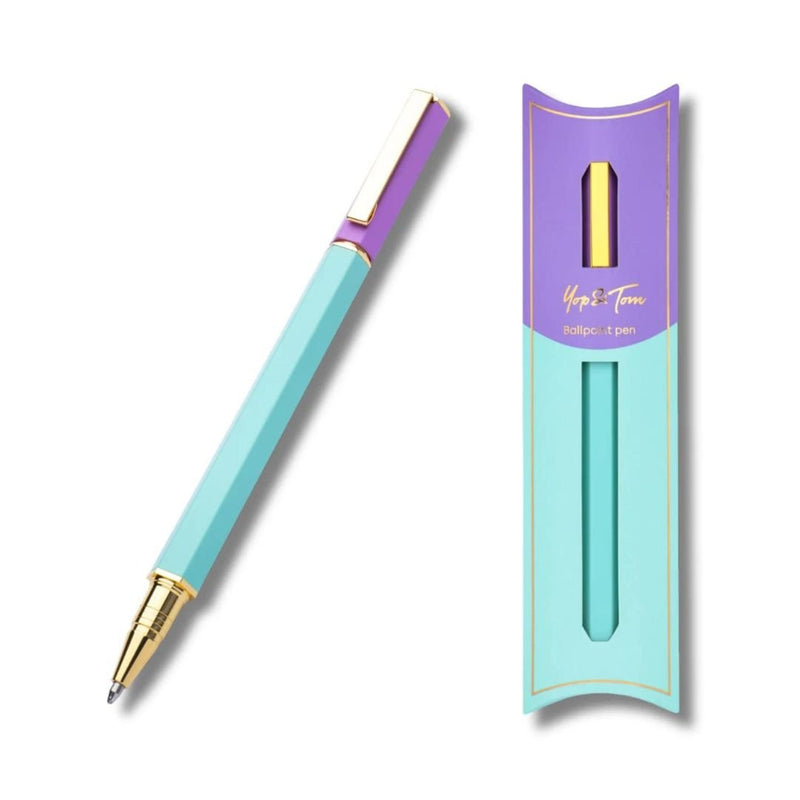 Contrast BallpointPen - Mint & Lilac-Pens-Yop & Tom-
