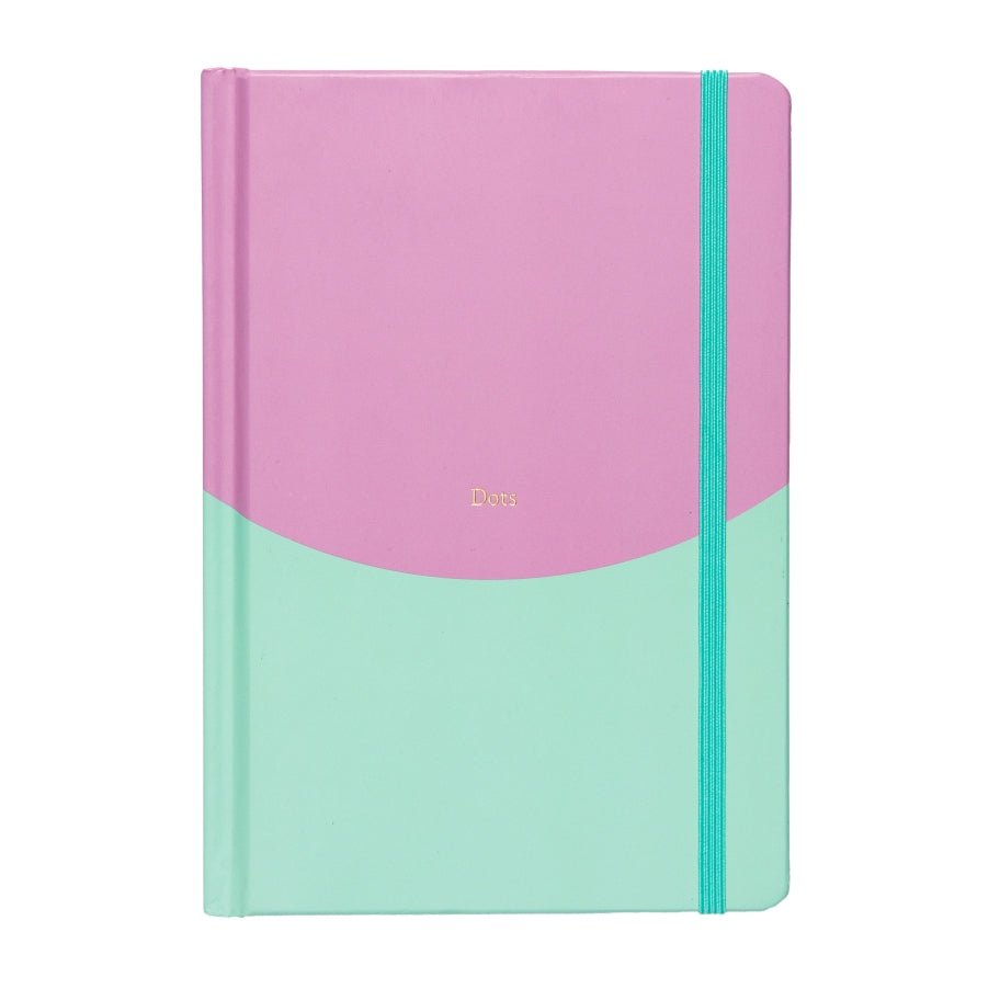 Contrast Dot Grid Notebook Lilac & Mint - Yop & Tom - Under the Rowan Trees