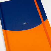 Contrast Dot Grid Notebook Navy & Orange - Yop & Tom - Under the Rowan Trees