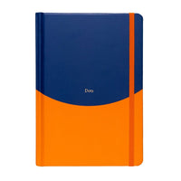 Contrast Dot Grid Notebook Navy & Orange - Yop & Tom - Under the Rowan Trees