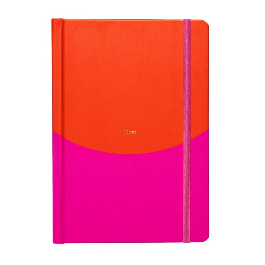 Contrast Dot Grid Notebook Red & Pink - Yop & Tom - Under the Rowan Trees