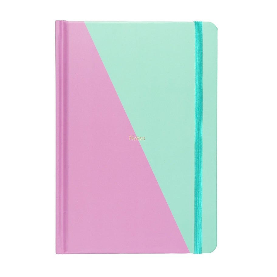 Contrast Lined Notebook Pink & Red - Yop & Tom - Under the Rowan Trees