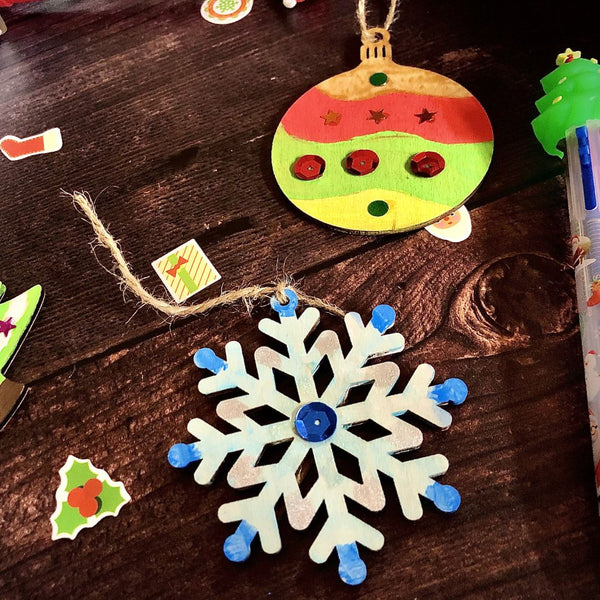 Decorate Your Own Snowflake Craft Kit-Craft Kits-Under the Rowan Trees-